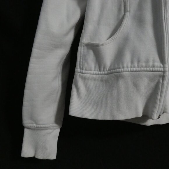 LULULEMON | size 4 | Classic White Scuba Hoodie With Black Omega logo on Hood - Picture 7 of 16